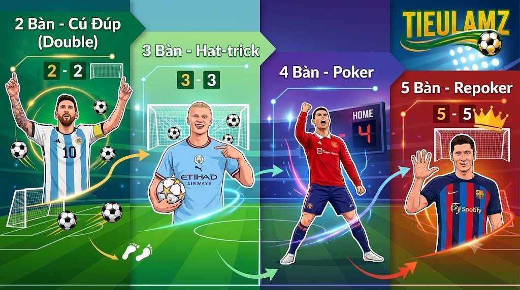 Hat-trick Là Gì? Cú Đúp, Poker, Repoker Trong Bóng Đá